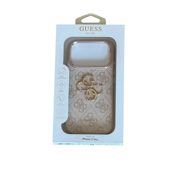 Funda rigida antigolpes para iPhone 17 Pro, color Rosa claro, diseño reforzado y recortes precisos para la cámara.